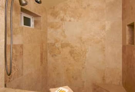 clean marble shower