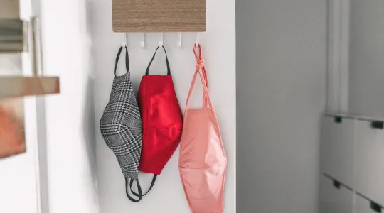 masks hanging