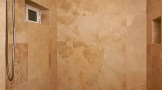 clean marble shower