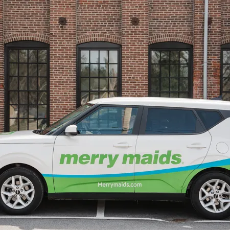 Merry Maids of Cumberland and Dauphin Counties branded company car parked in [City], Pennsylvania